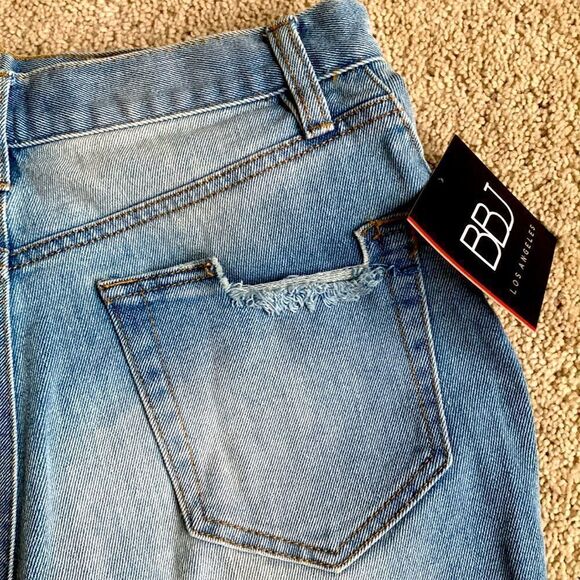 Jean Shorts NWT Cut off Button Fly BBJ‎ Los Angeles Pinch slimming size 5 - Picture 6 of 8